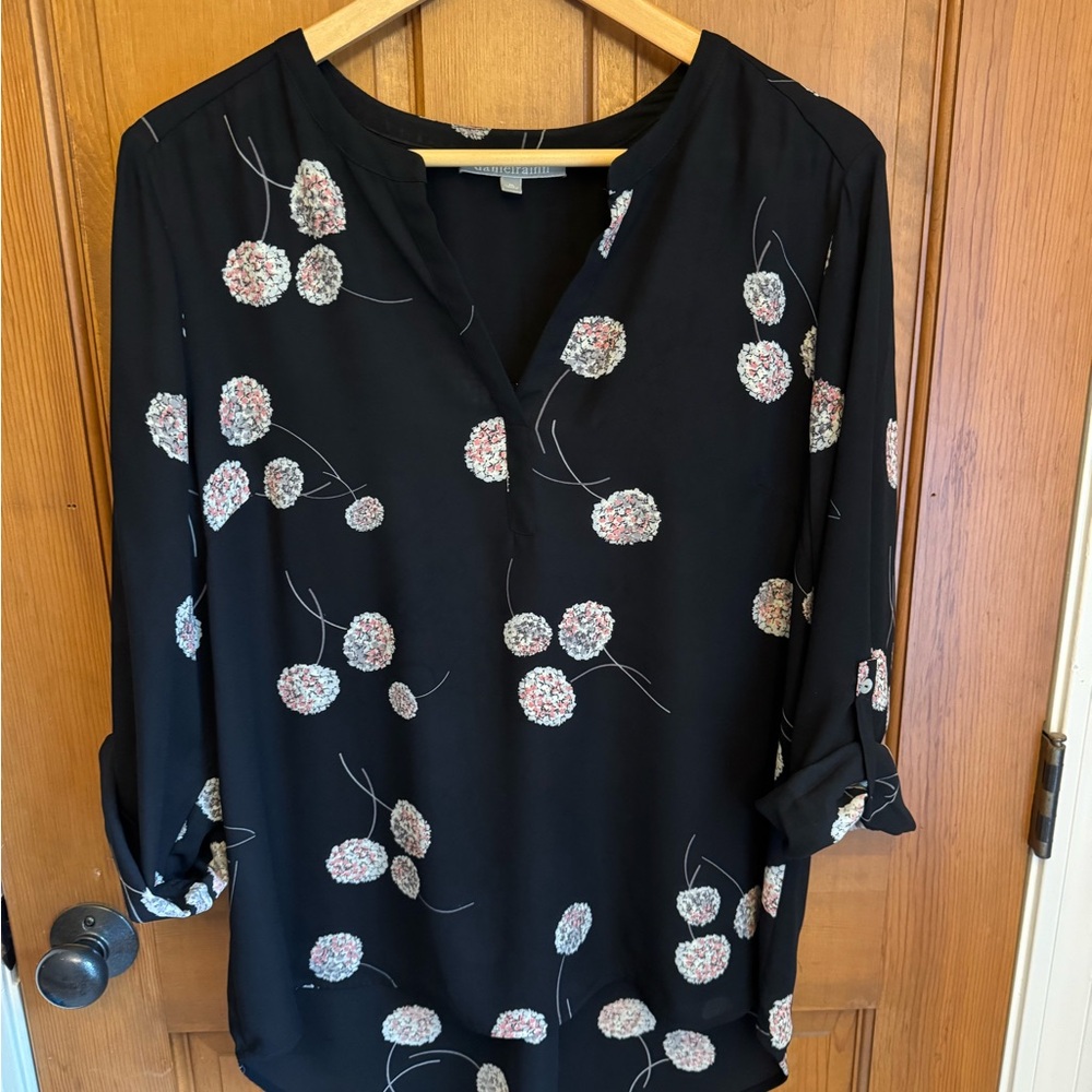 Daniel Rainn Black Floral Blouse